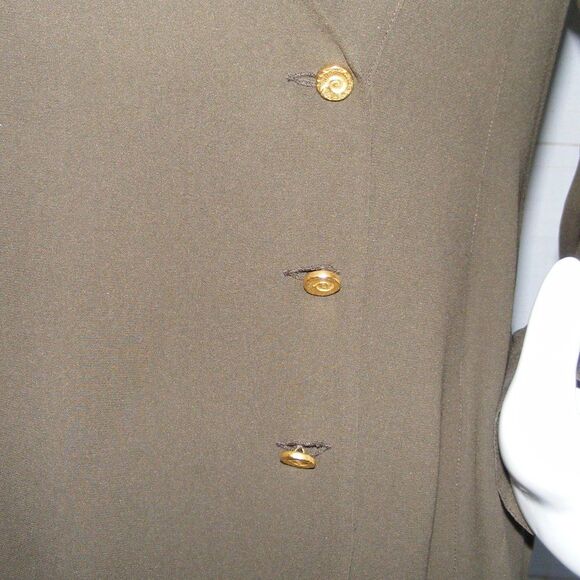 Escada Blouse, 38, Brown Double Breasted, textured Buttons, Long sleeve - Picture 4 of 13